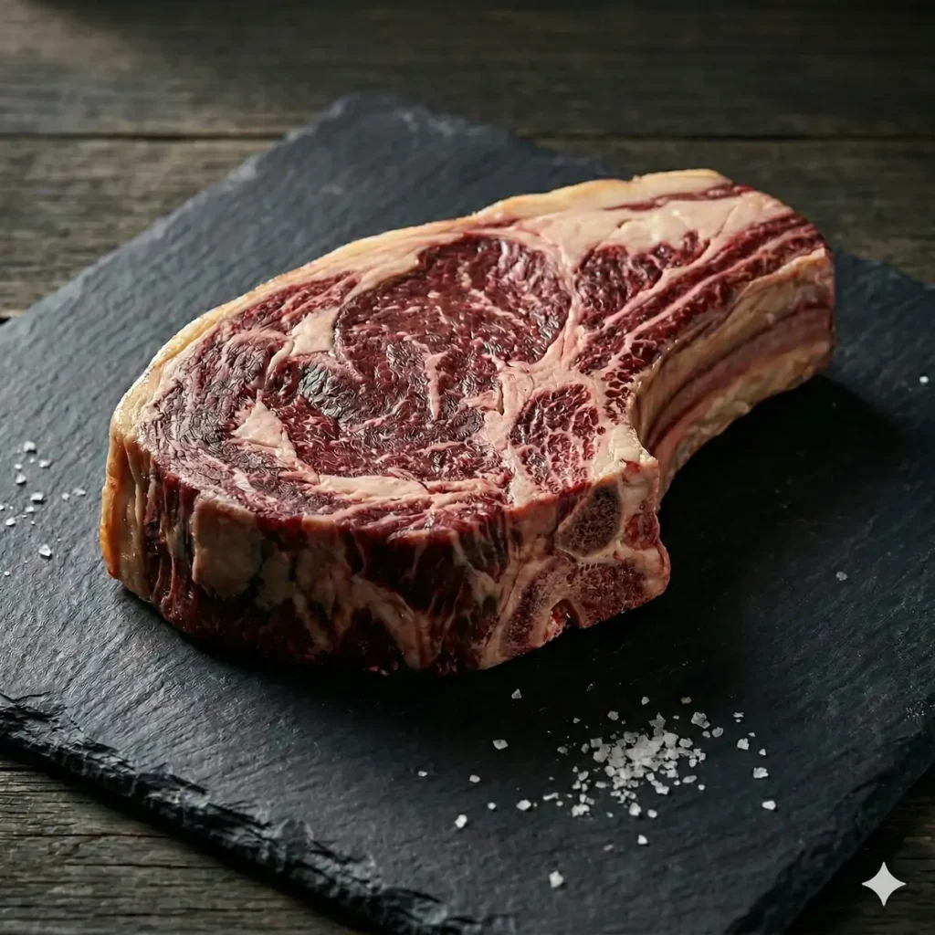 Chuletón de vaca madurada 45 días con maduración intensa.