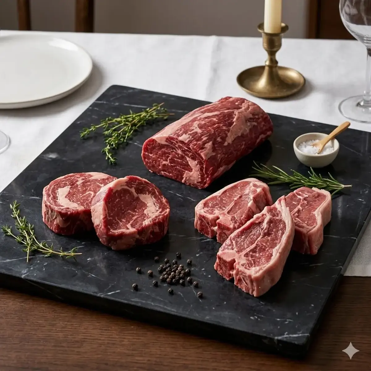 Pack cena especial con selección de carnes premium.
