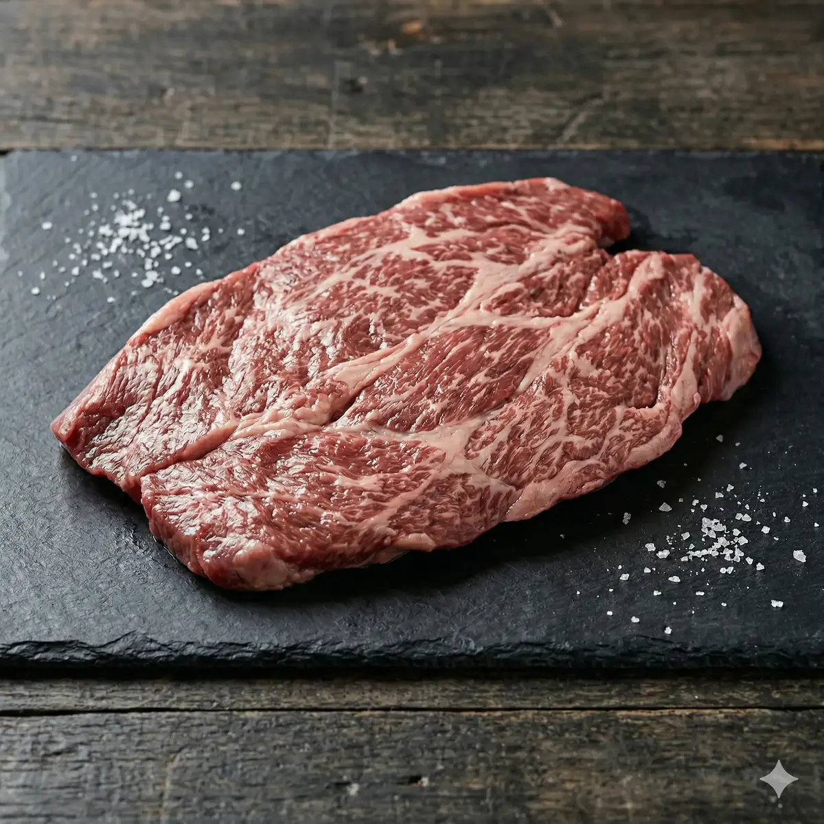 Secreto de ternera premium con infiltración equilibrada.